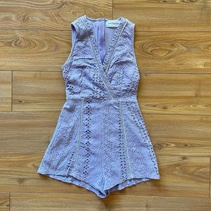 COTTON LACE EYELET ROMPER PLAYSUIT